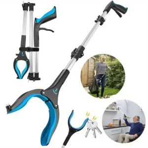 Extra lange 43 Zoll (109,22 Zoll) Grabber-Werkzeug mit magnetischem Spitzen, faltenbarer Reacher-Klaue für Müllabfuhr, leichtes Aluminium-Arm-Verlängerung, Mehrwinkel-Griff, Müllabfuhr für Senioren - Ideal für Schlafzimmer, Toilette, Küche, Terrasse, Bodenreinigung