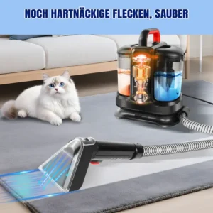 Teppichreiniger, Polsterreiniger Gerät, Waschsauger Teppichreiniger, Stain Fleckenreiniger Mit Tierhaarbürste Und Schlauchreinigungswerkzeug für Teppich, Sofa, Vorleger, Polster, Treppen, Auto, Nass-Trocken-Sauger mit starker Saugkraft