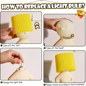 USB Charging Table Lamp Creative Naughty Boy LED Night Light Bedroom Reading Lighting Children's Gift Book Light